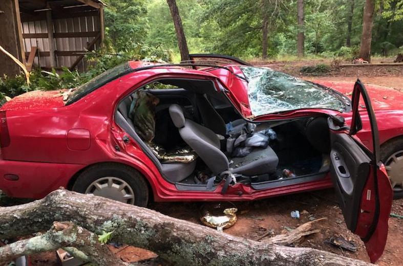 TWO INJURED IN STORM
